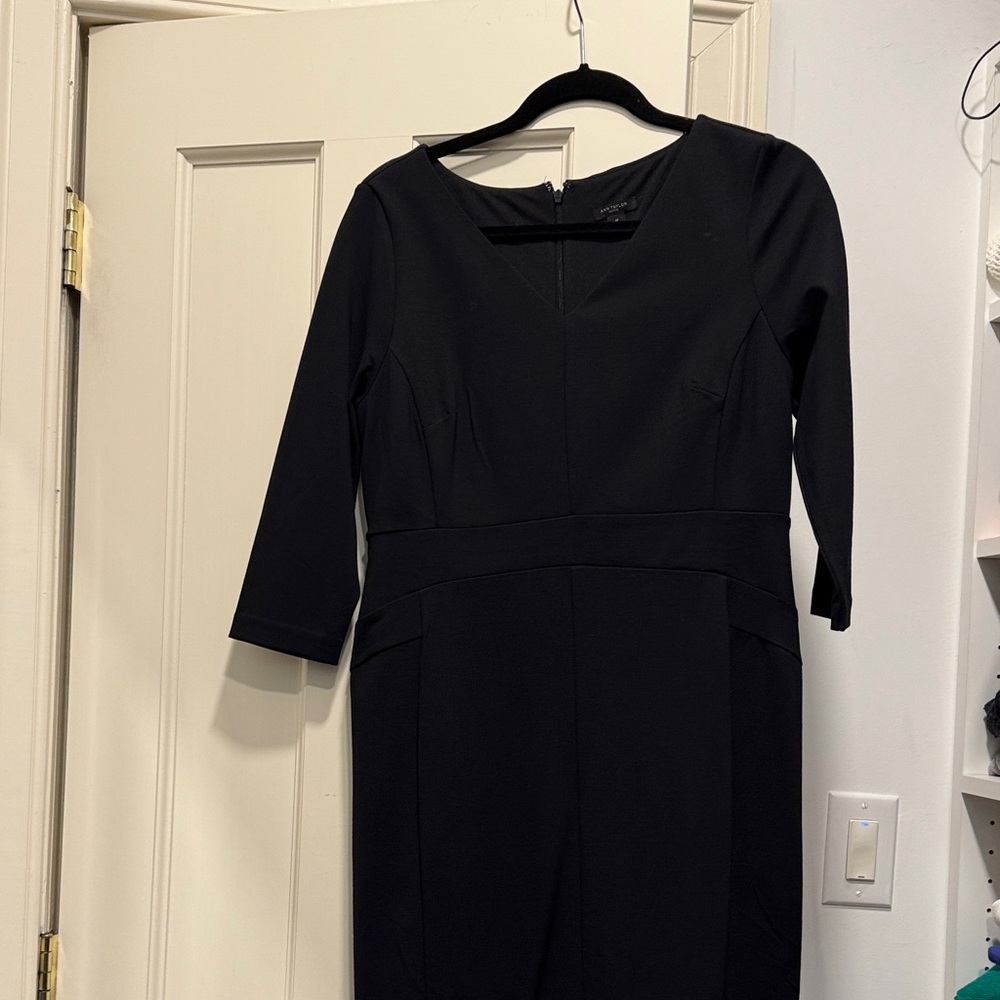 Ann Taylor Elegant Black Long Sleeve Dress